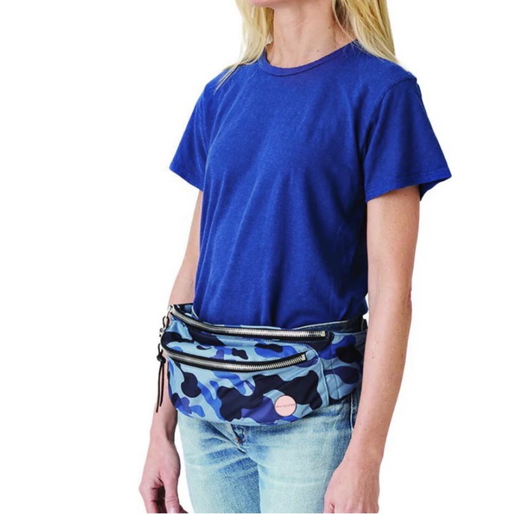 Blue Camouflage Travel Waist Bag